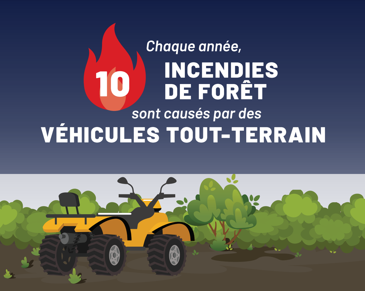 Prévention des incendies de forêt en quad